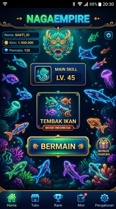 Tampilan aplikasi di pusat unduh nagaempire yang menarik.